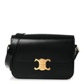 Shiny Calfskin Medium Triomphe Black
