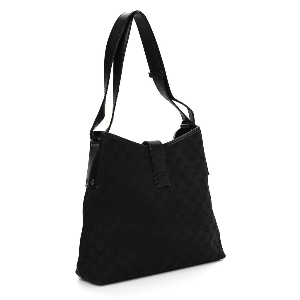 Monogram Piston Shoulder Bag Black