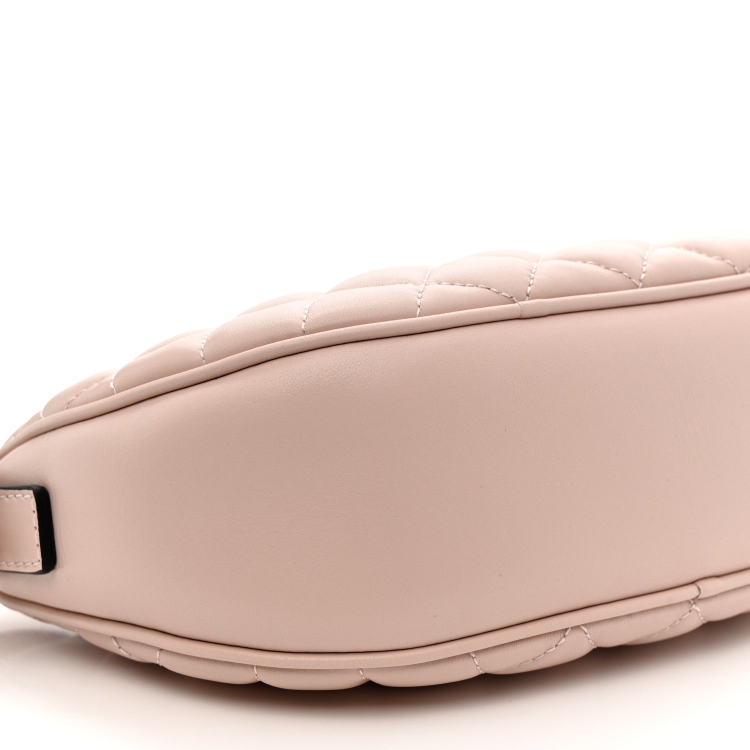 Nappa Quilted La Medusa Half Moon Crossbody Light Pink