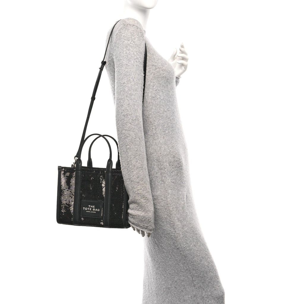 Sequin Small The Tote Bag Black