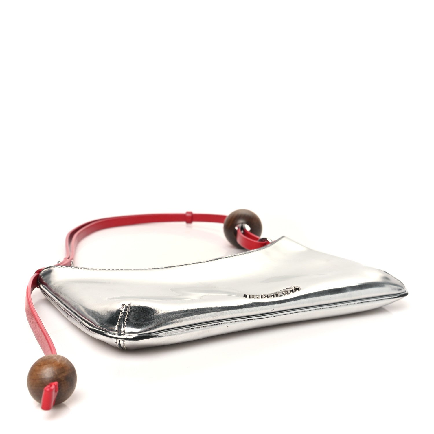 Metallic Calfskin Le Bisou Perle Silver