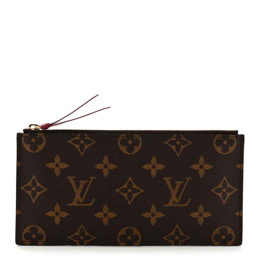 Monogram Felicie Chain Wallet Zippered Insert Fuchsia