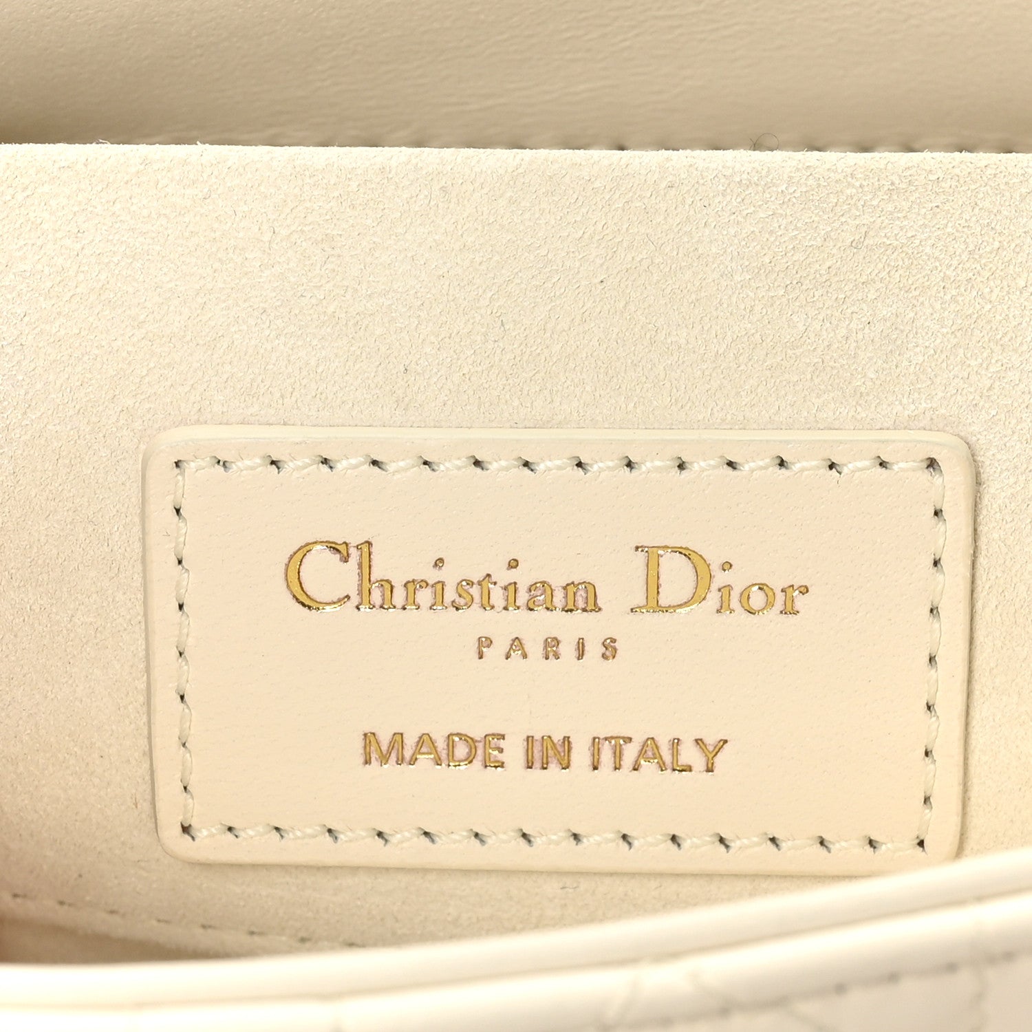 Lambskin Cannage Small Lady D-Joy Latte