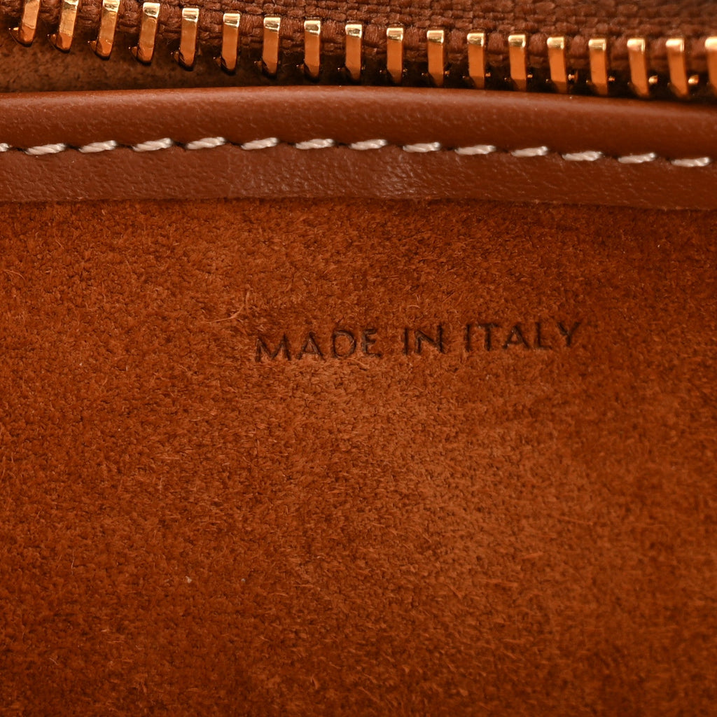 Smooth Calfskin Medium Strap Ava Triomphe Shoulder Bag Tan