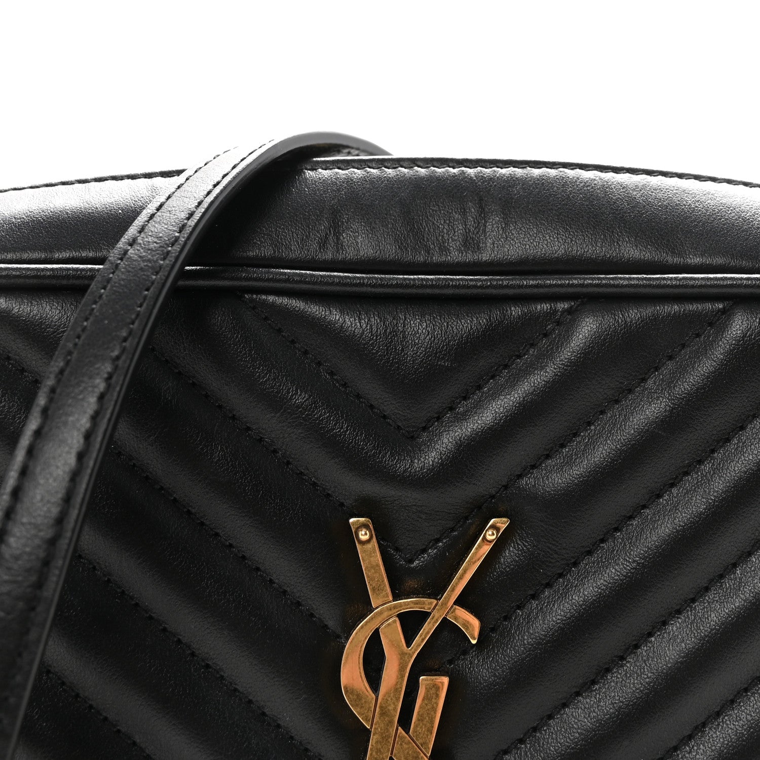 Calfskin Matelasse Monogram Lou Camera Bag Black