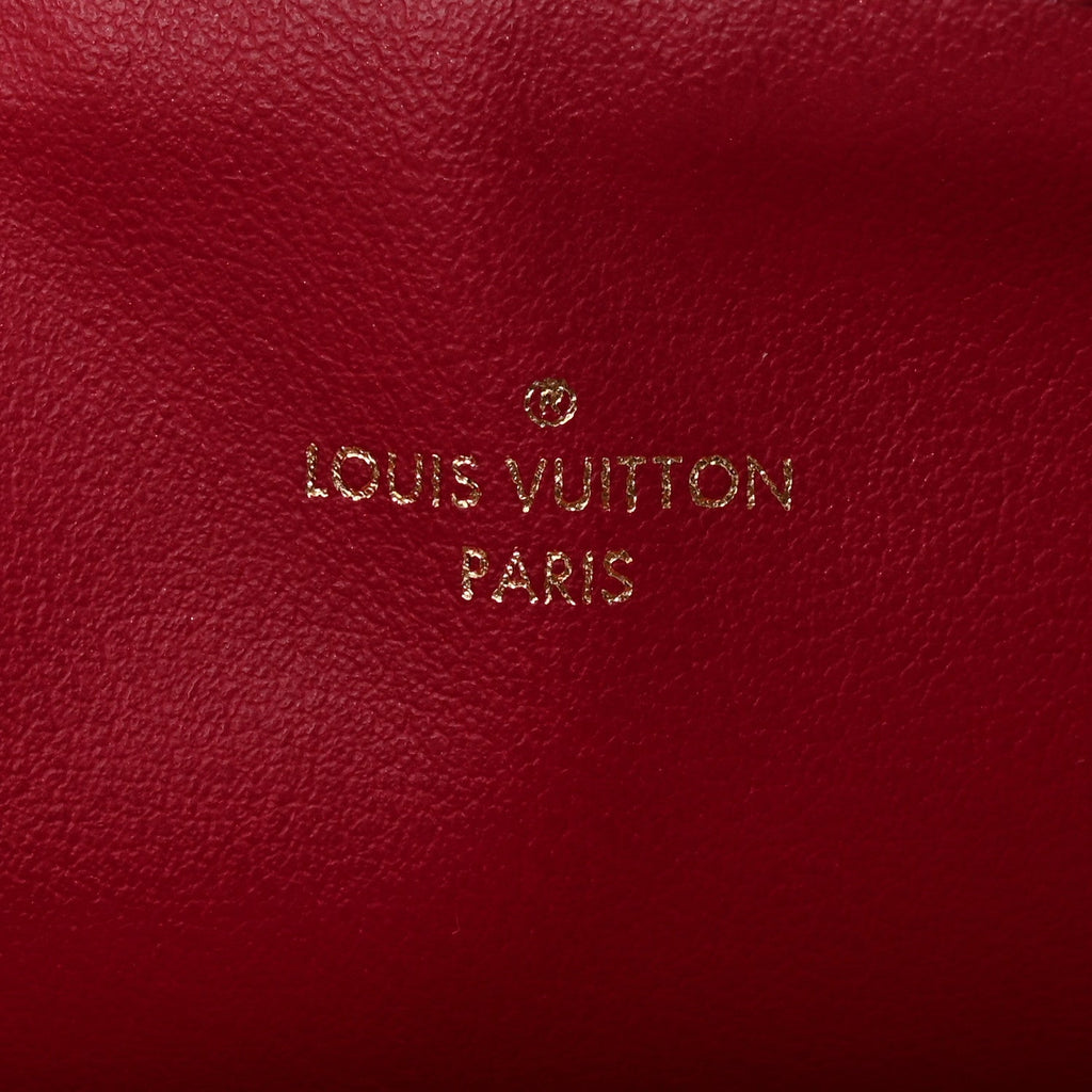 Monogram Felicie Chain Wallet Zippered Insert Fuchsia