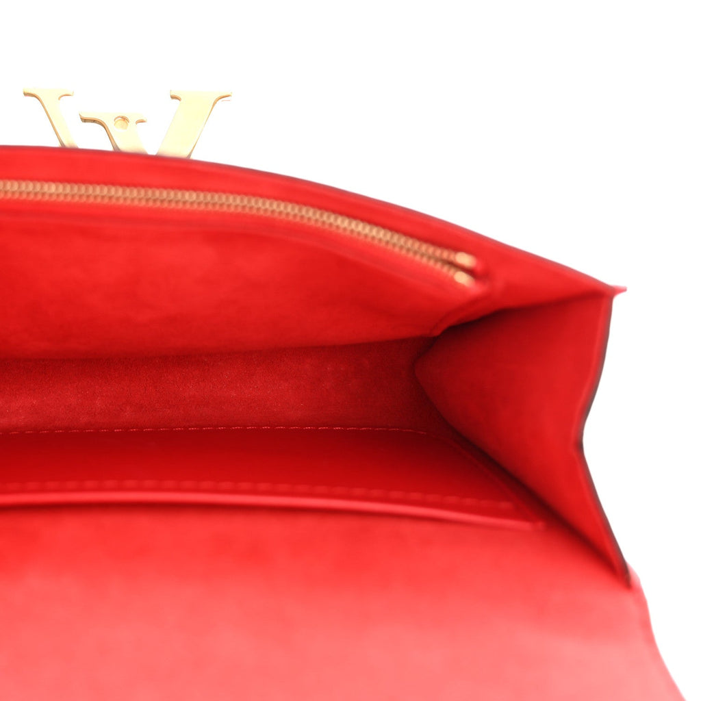 Calfskin Chain Louise MM Red