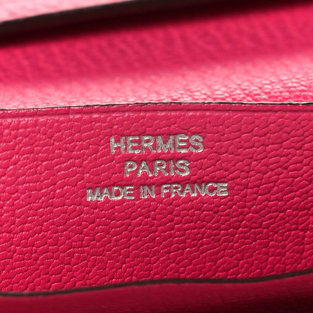 Chevre Mysore Tri-Fold Bearn Wallet Rose Shocking