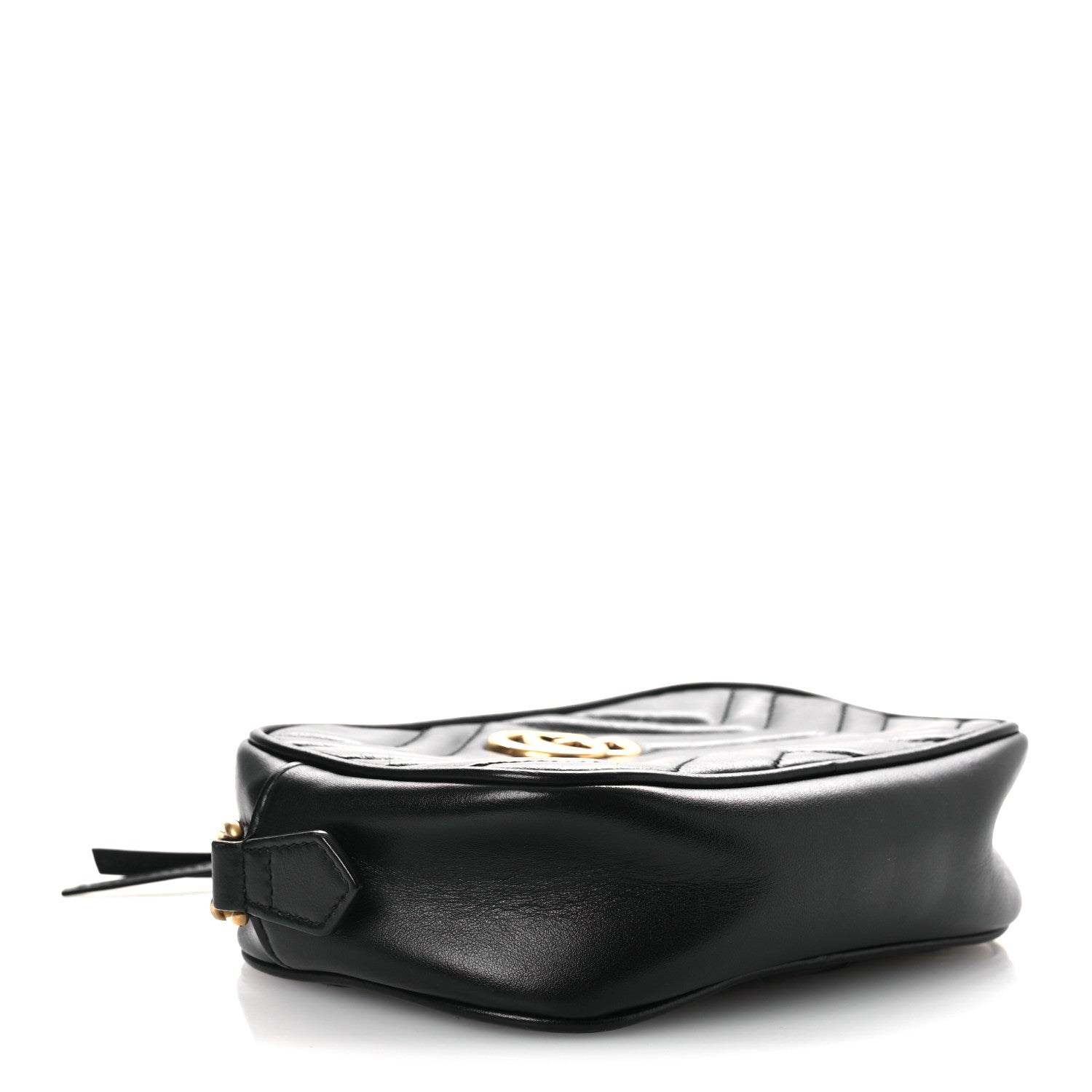 Calfskin Matelasse Mini GG Marmont Chain Shoulder Bag Black