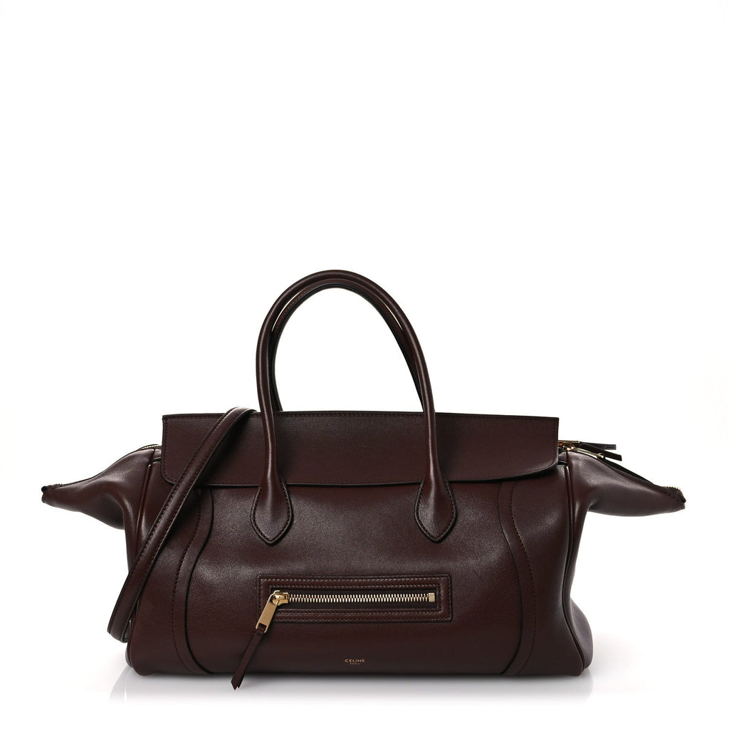 Supple Shiny Lambskin Medium New Luggage Brick