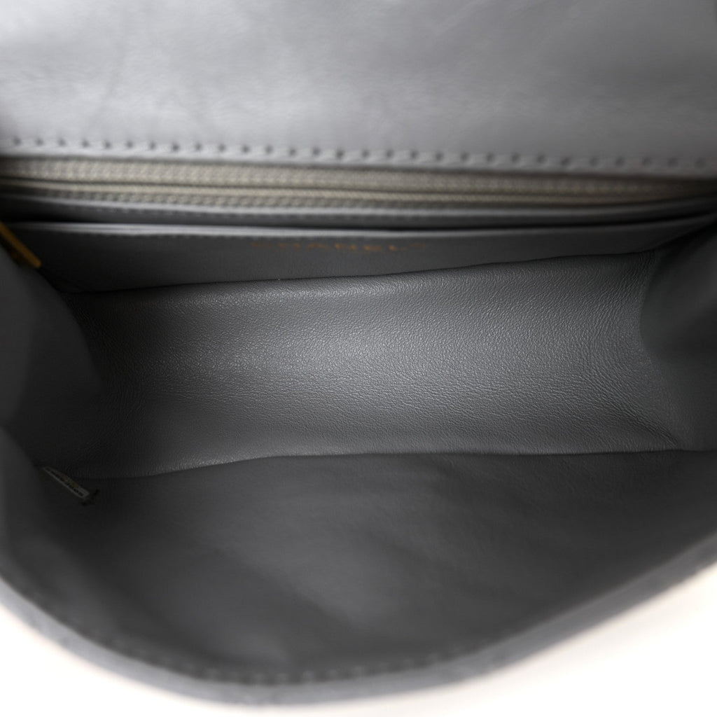 Aged Calfskin Quilted 2.55 Reissue Mini Flap Grey