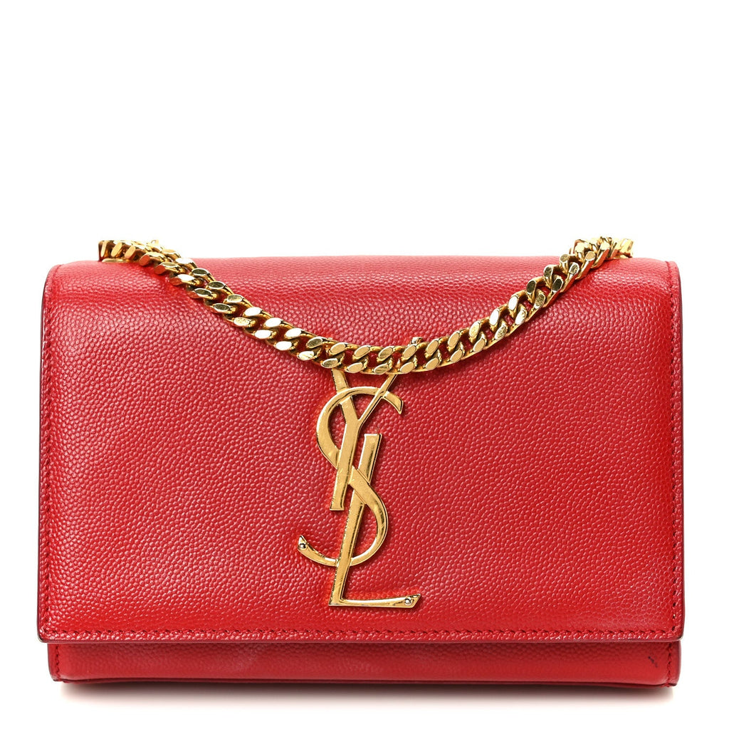 Grain De Poudre Small Monogram Kate Satchel Red
