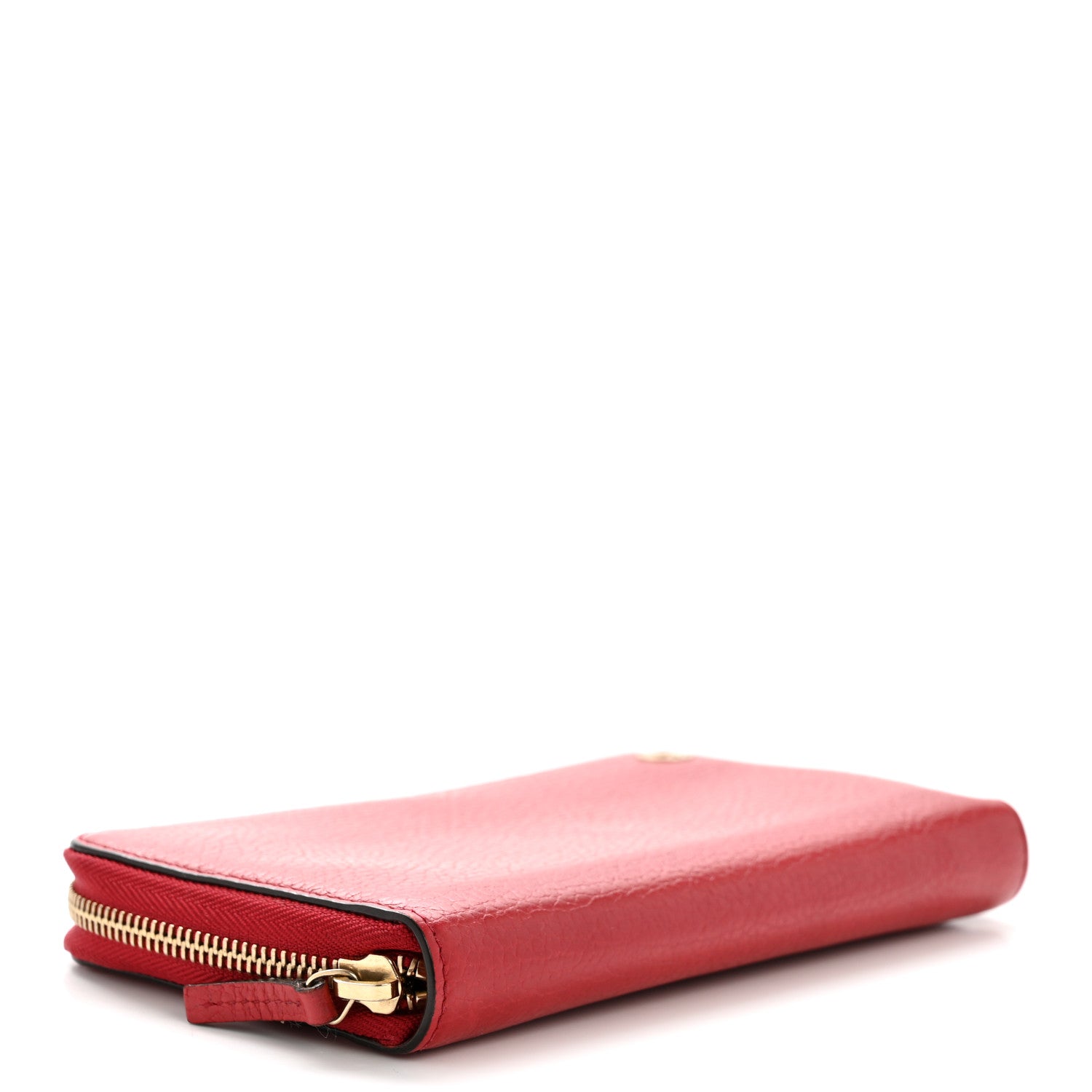 Dollar Calfskin GG Zip Around Wallet Red