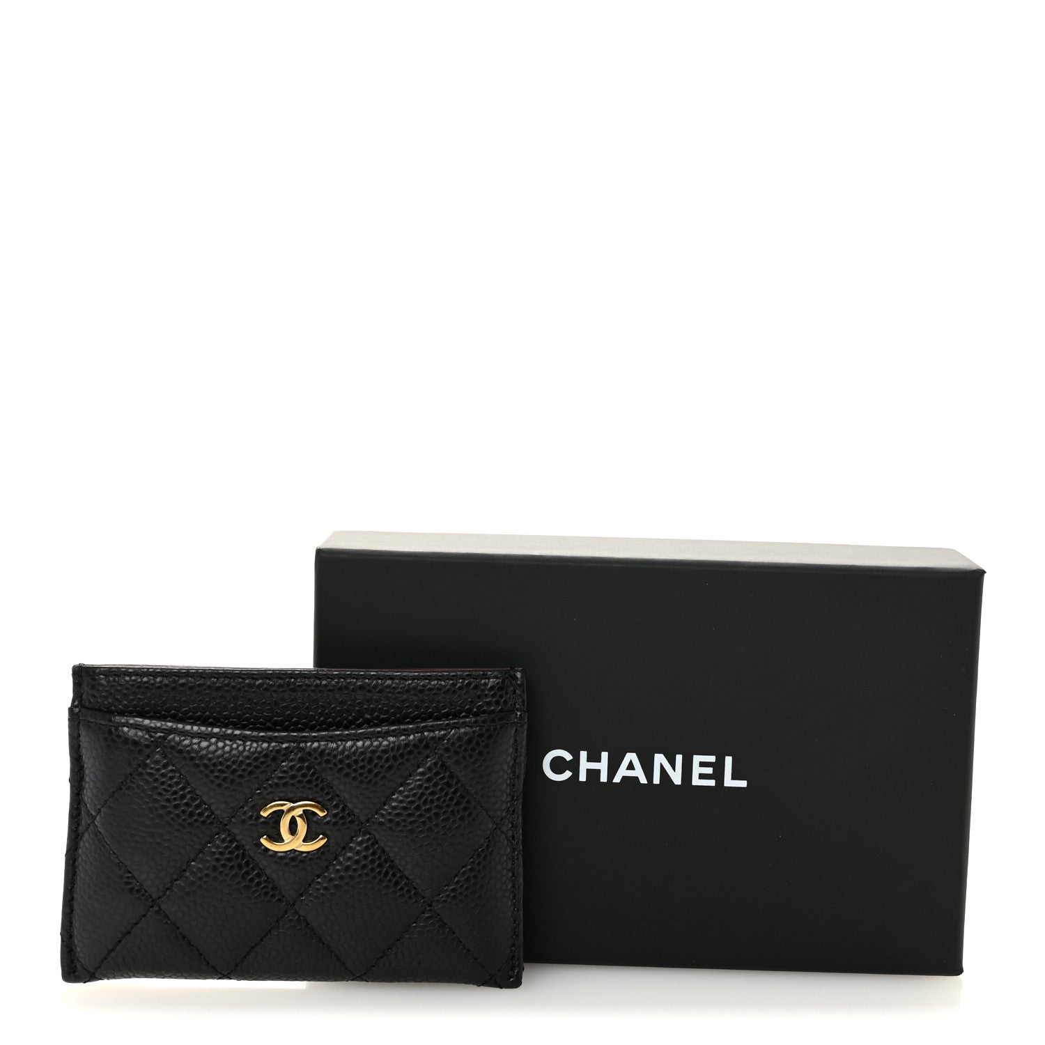 Caviar Quilted  Holder Black