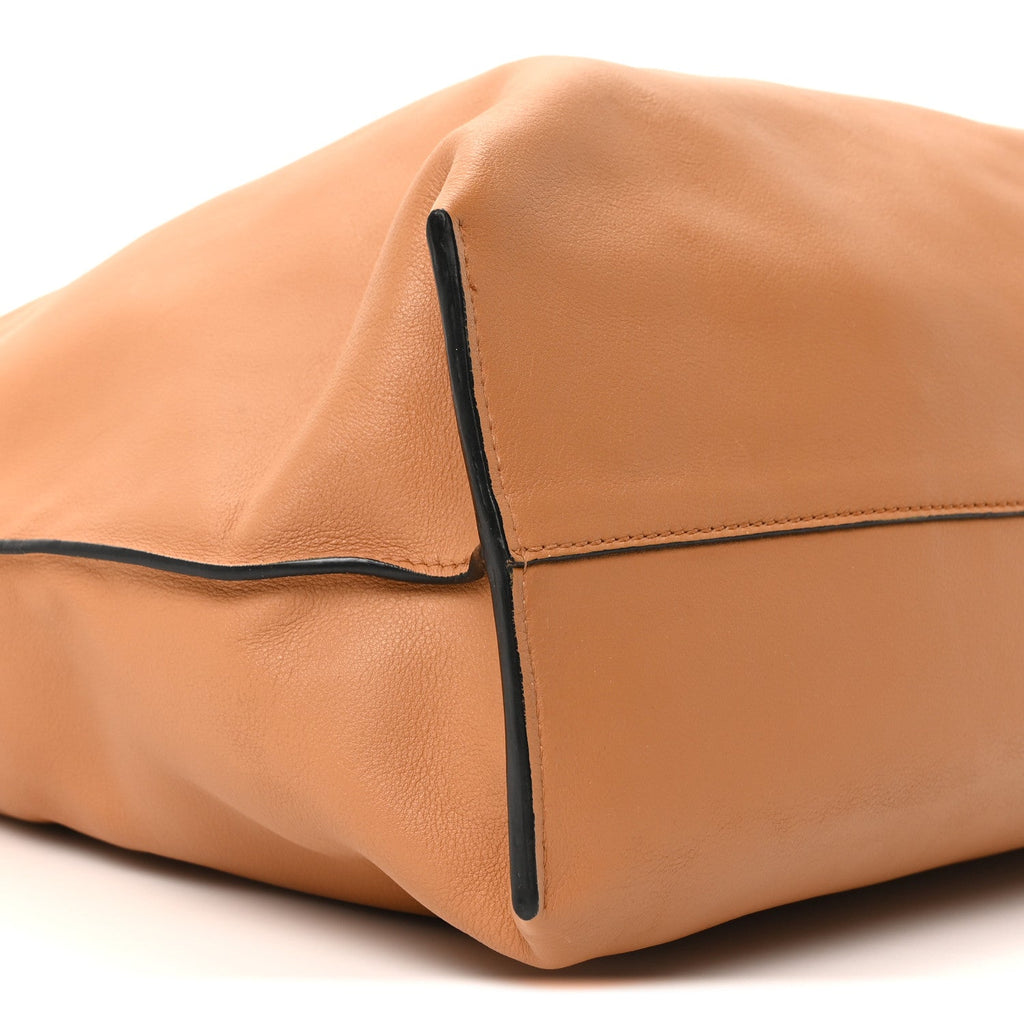 Calfskin Large Flamenco Knot Bag Warm Desert