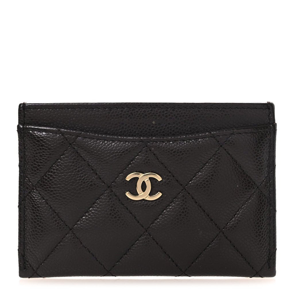 Caviar Quilted  Holder Dark Brown