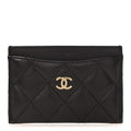 Caviar Quilted  Holder Dark Brown