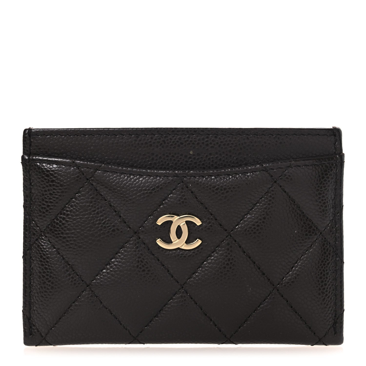 Caviar Quilted  Holder Dark Brown