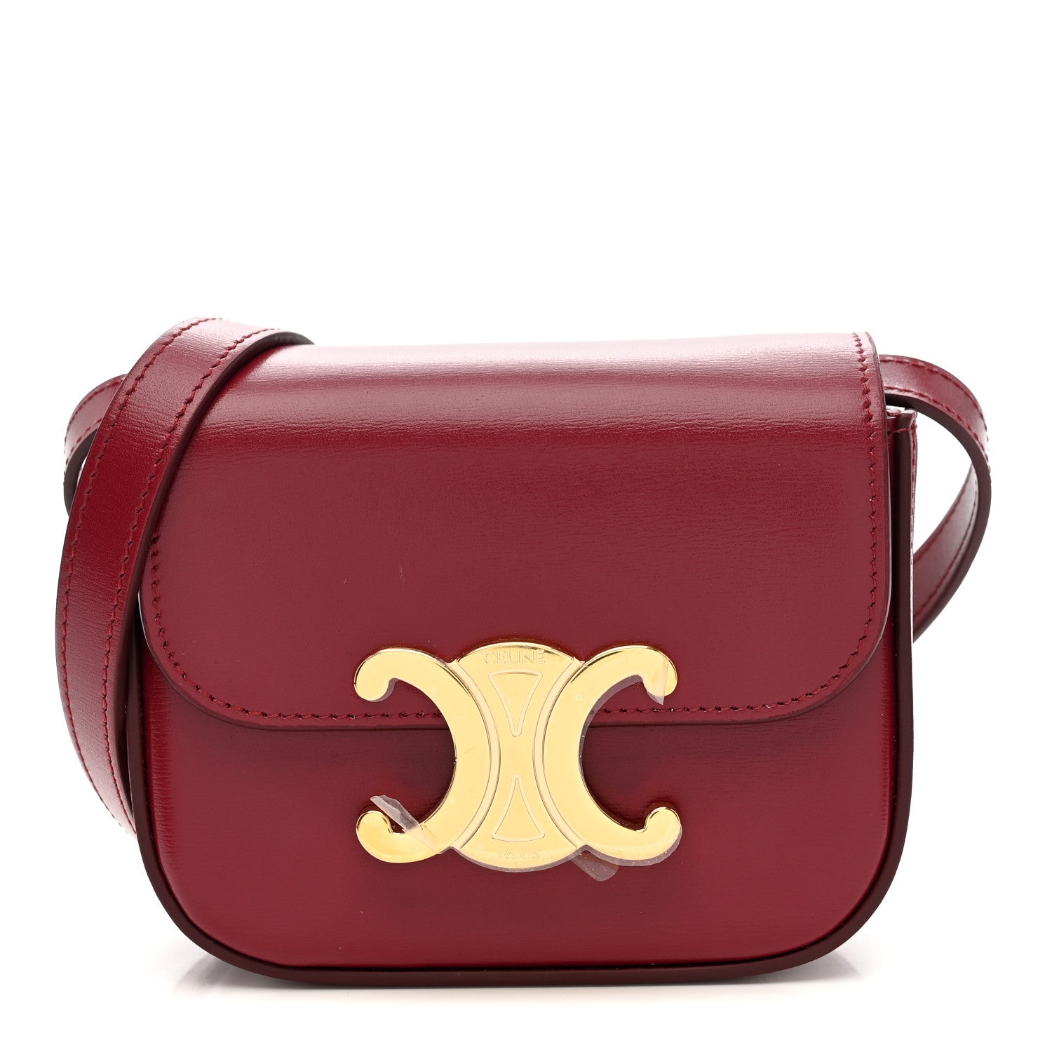 Shiny Calfskin Mini Triomphe Carmin