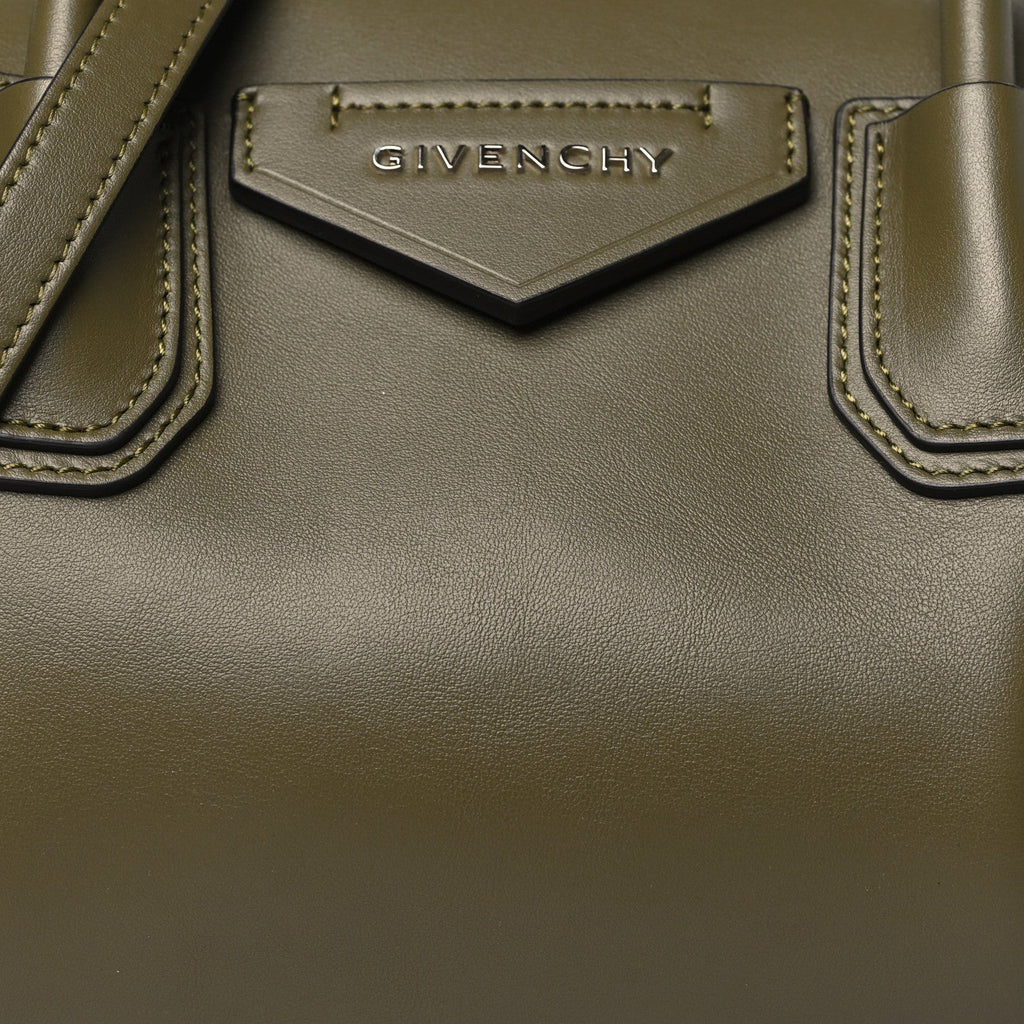 Smooth Calfskin Small Soft Antigona Dark Khaki