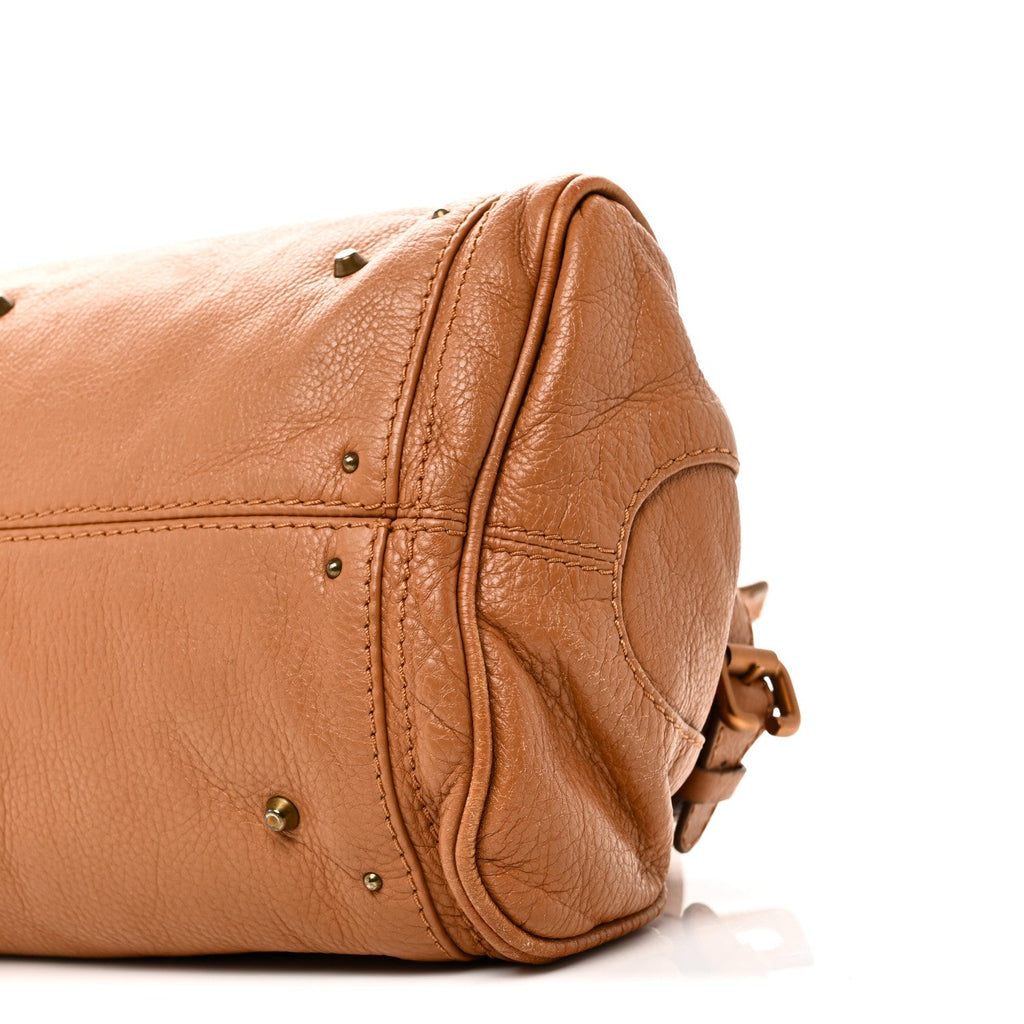 Calfskin Medium Paddington Satchel Tan
