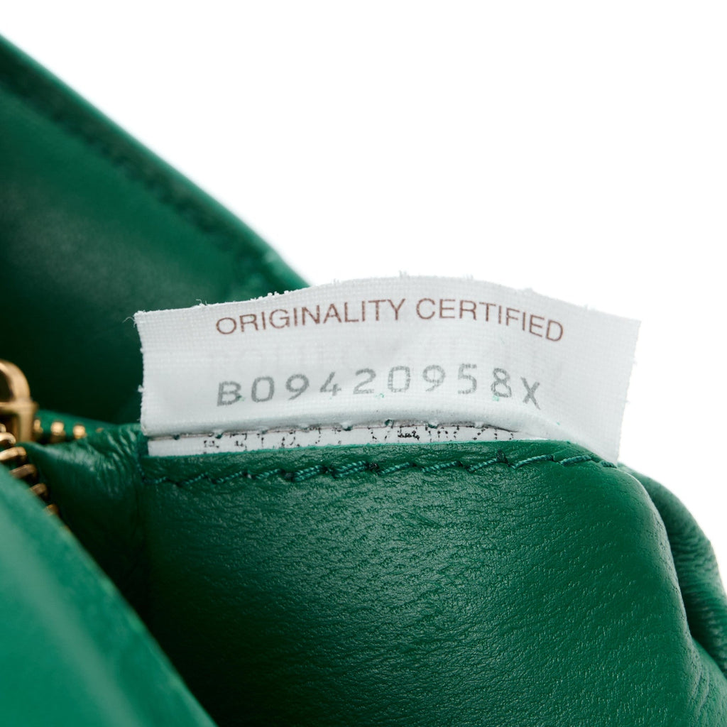 Lambskin Maxi Intreccio Padded Chain Cassette Crossbody Bag Racing Green