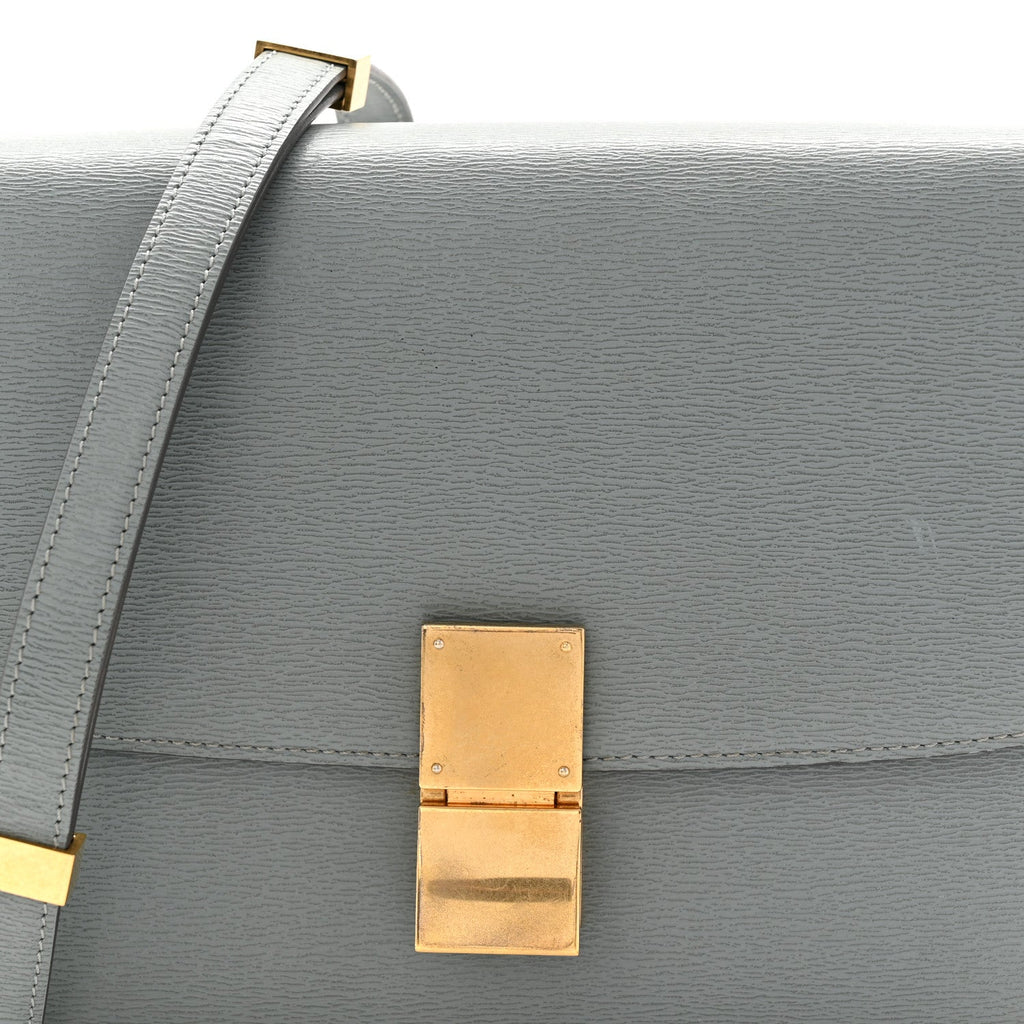 Liege Calfskin Medium Classic Box Flap Bag Storm