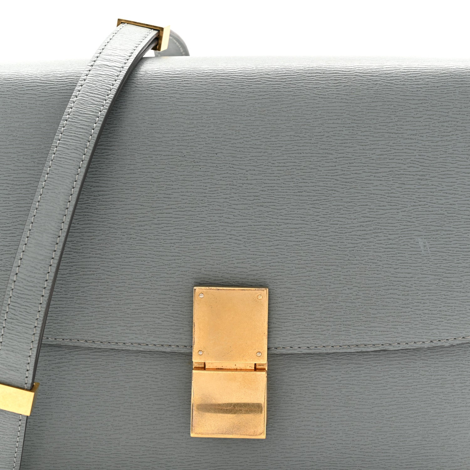 Liege Calfskin Medium Classic Box Flap Bag Storm