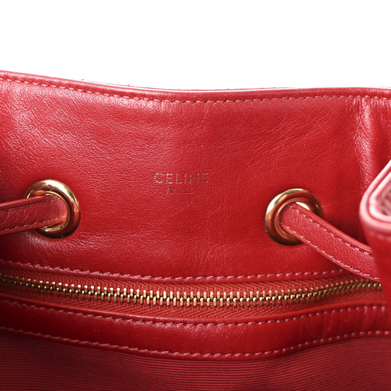 Calfskin Quilted Small C Backpack Red
