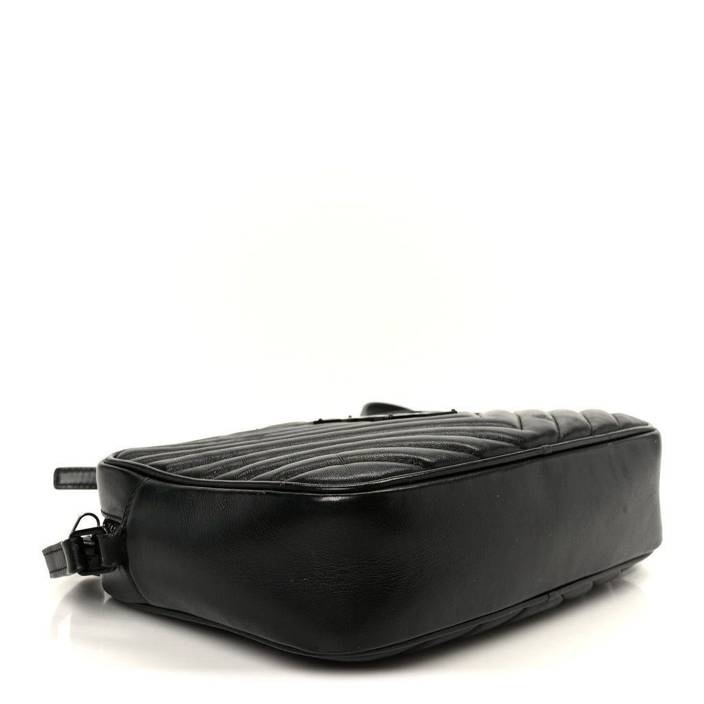 Calfskin Matelasse Monogram Monochrome Lou Camera Bag Black