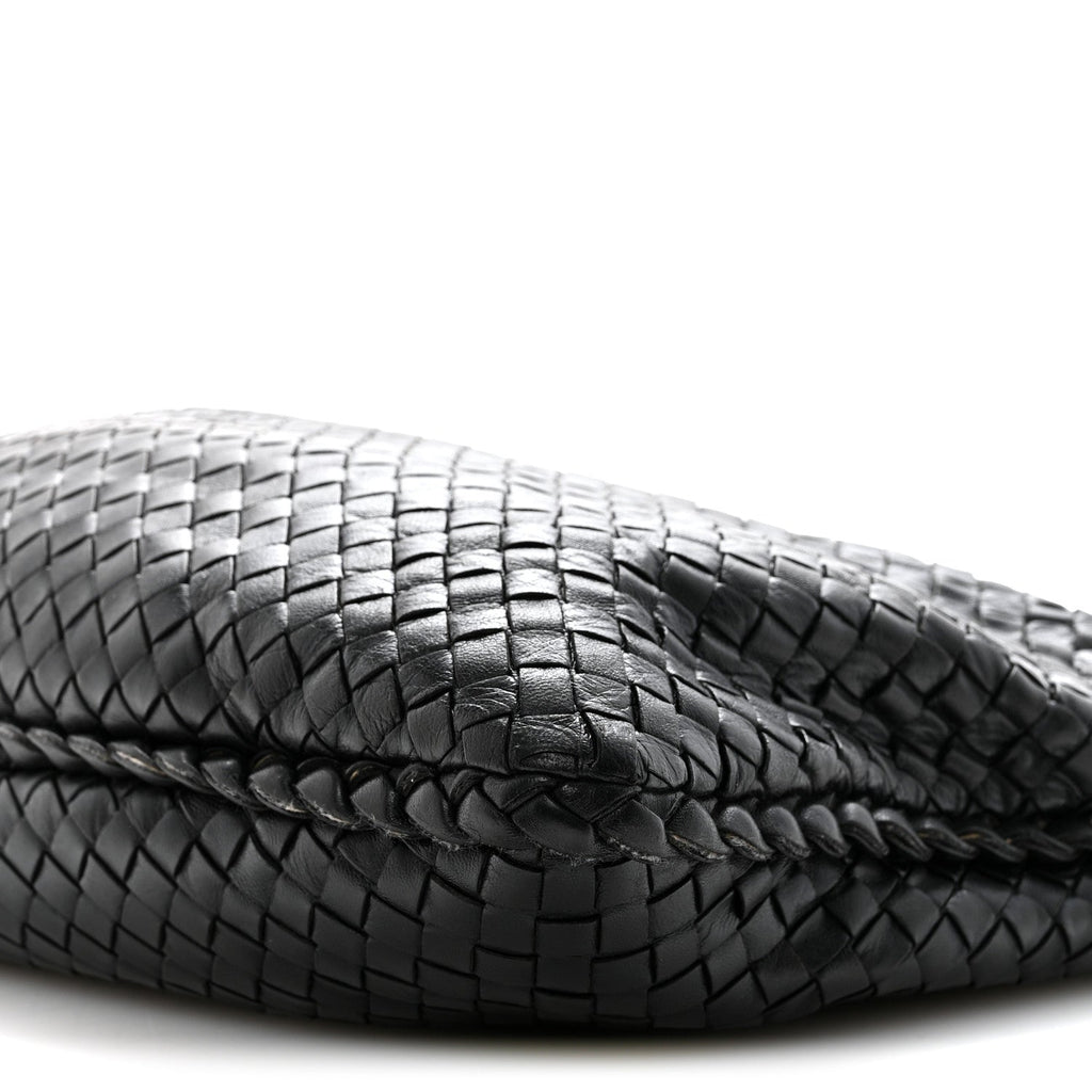 Nappa Intrecciato Large Veneta Hobo Black