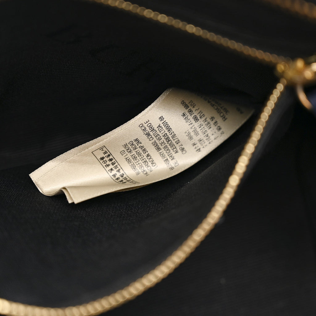 Signature Grain Small Clifton Bag Navy Blue