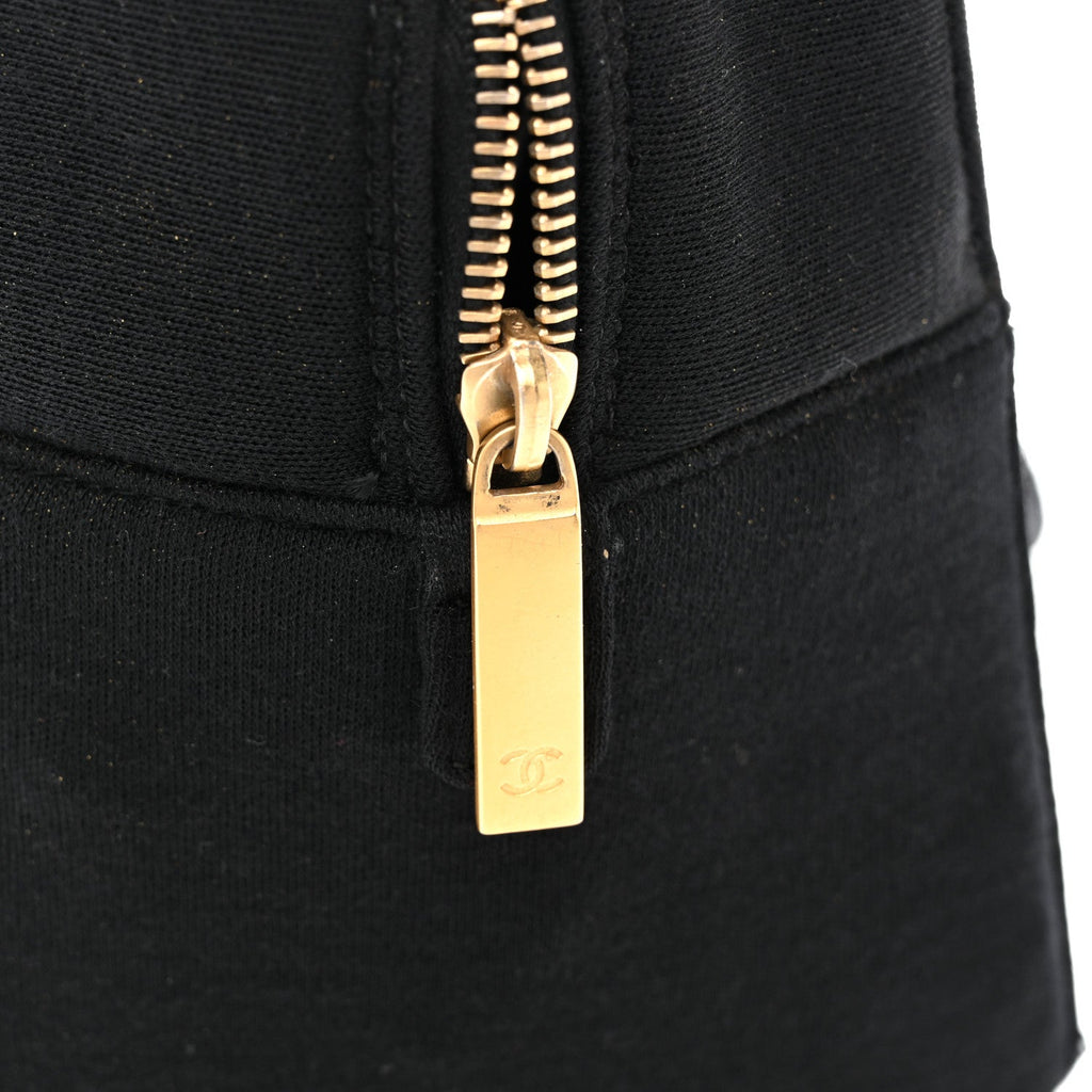 Jersey Square Quilted Bowler Black