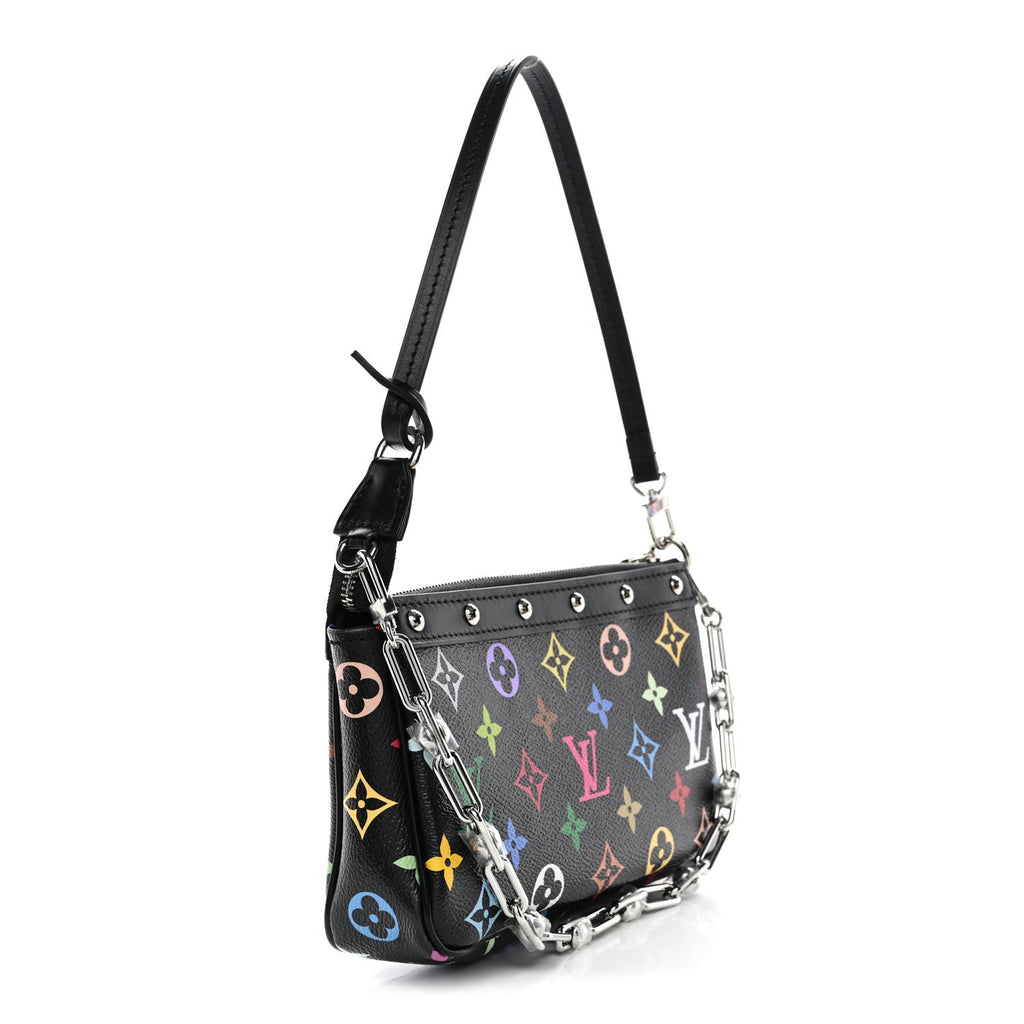 LV X TM Monogram Multicolor Pochette Accessories Black
