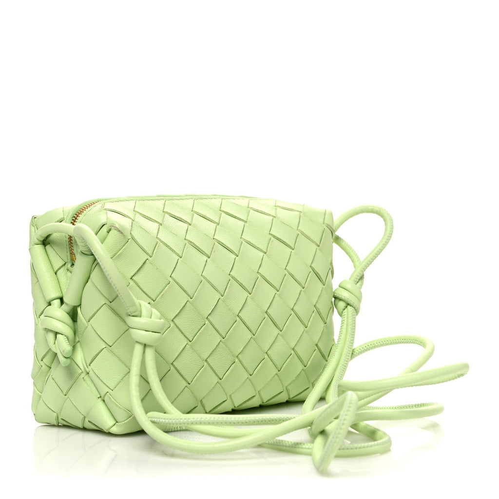Nappa Intrecciato Mini Loop Camera Bag Fennel