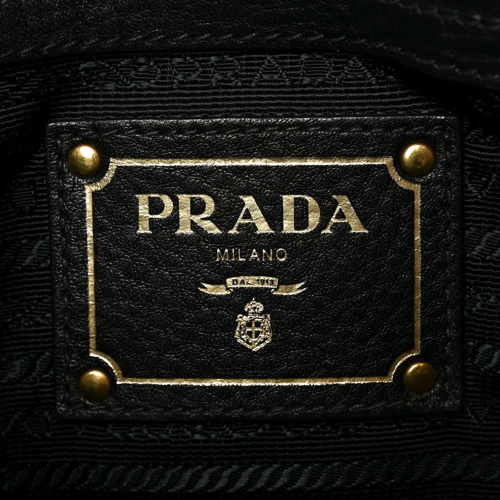 Vitello Daino Side Pocket Tote Black