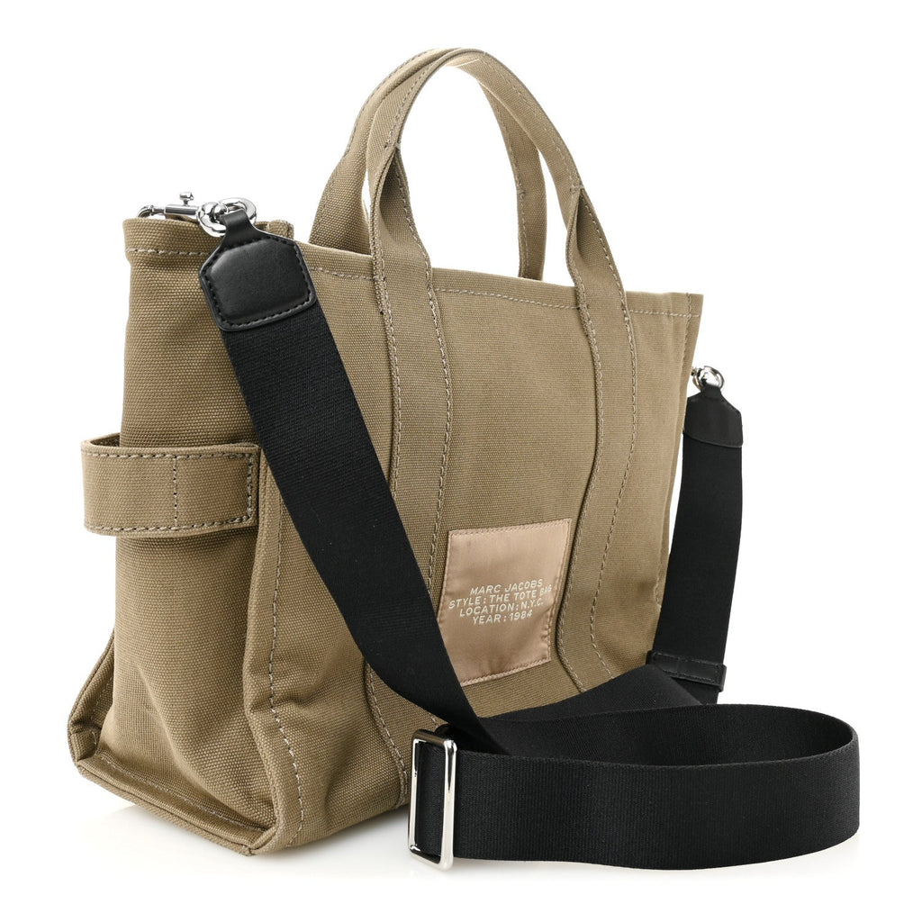 Cotton Canvas Medium The Traveler Tote Bag Slate Green