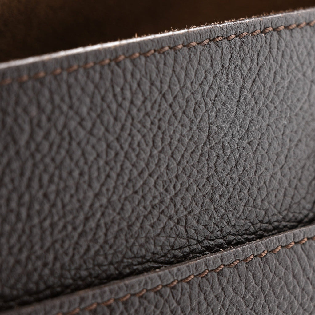 Grained Calfskin Medium Jennifer Crossbody Bag Brown