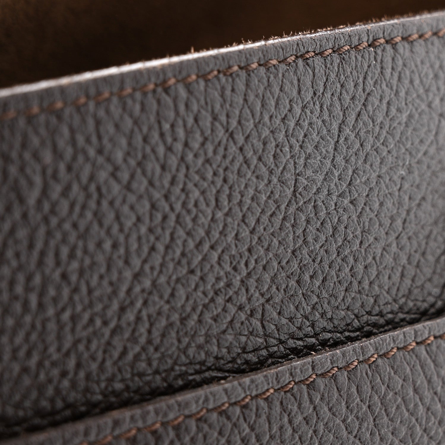 Grained Calfskin Medium Jennifer Crossbody Bag Brown