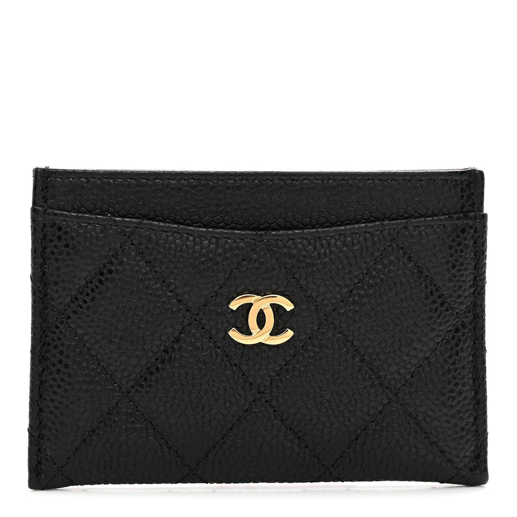 Caviar Quilted  Holder Black