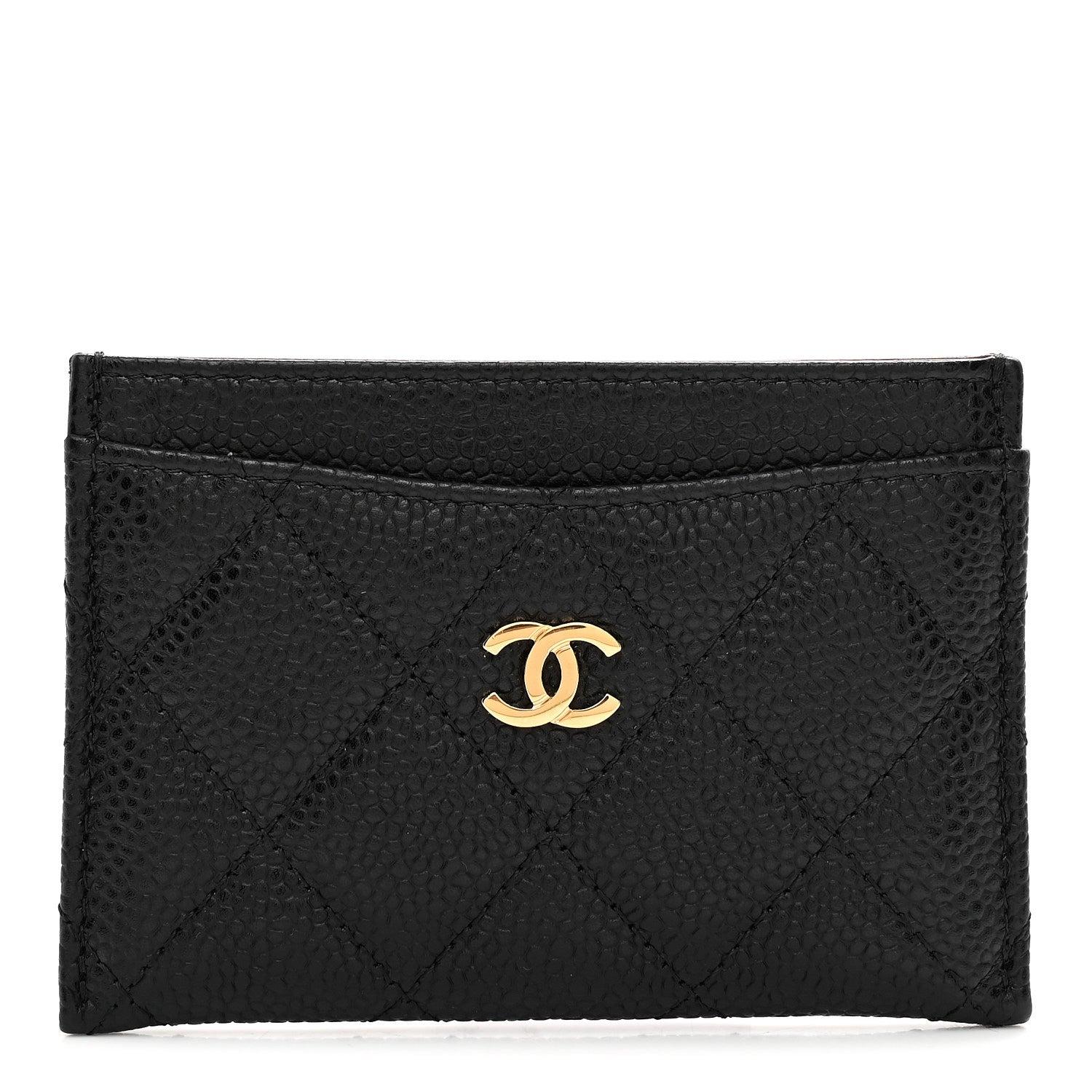 Caviar Quilted  Holder Black