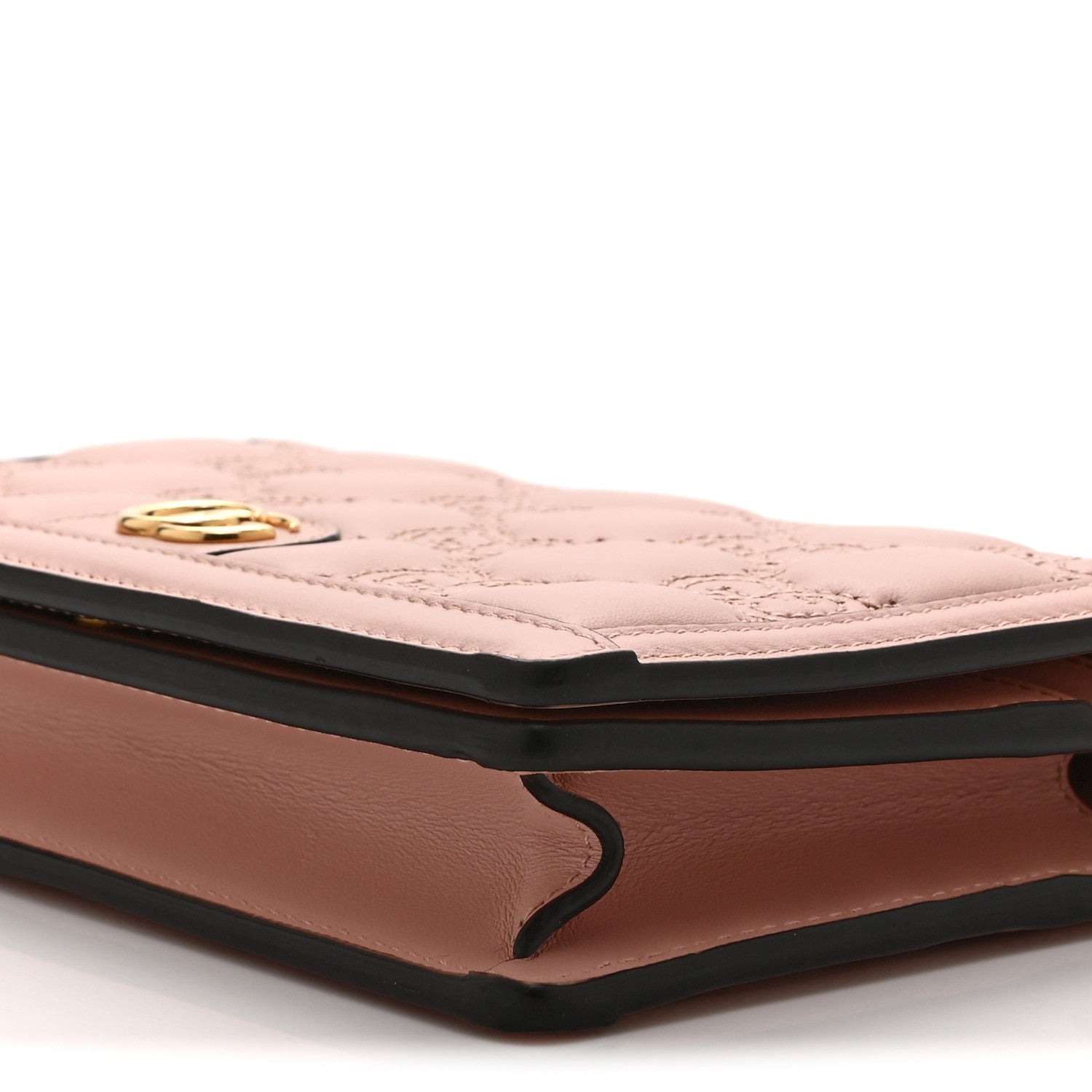 Calfskin GG Matelasse Chain Wallet Rhodamine Light Pink