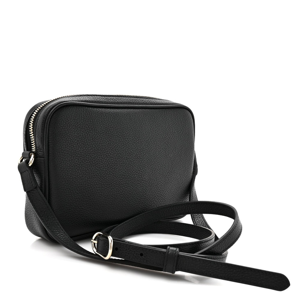 Pebbled Calfskin Shoulder Bag  Black
