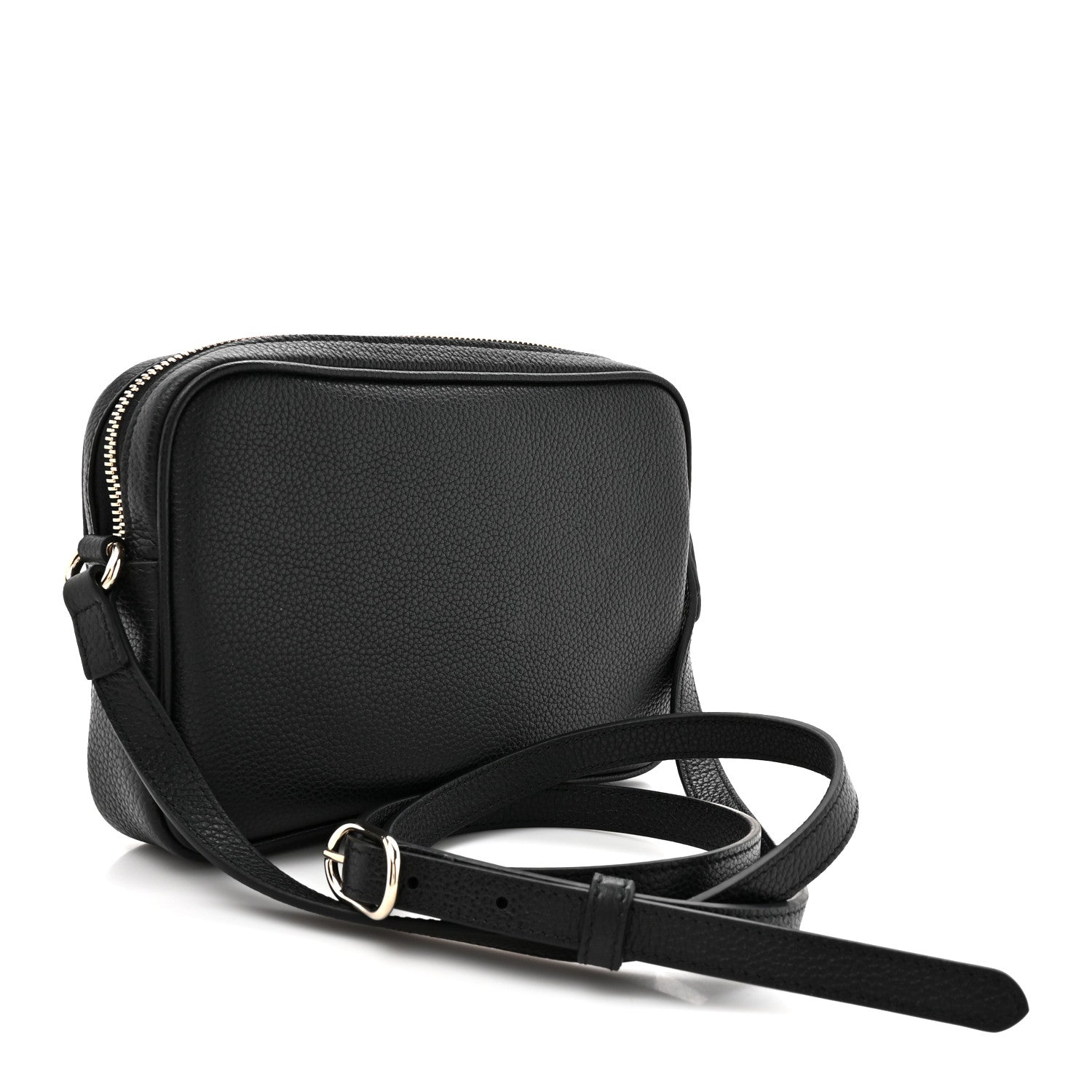 Pebbled Calfskin Shoulder Bag  Black