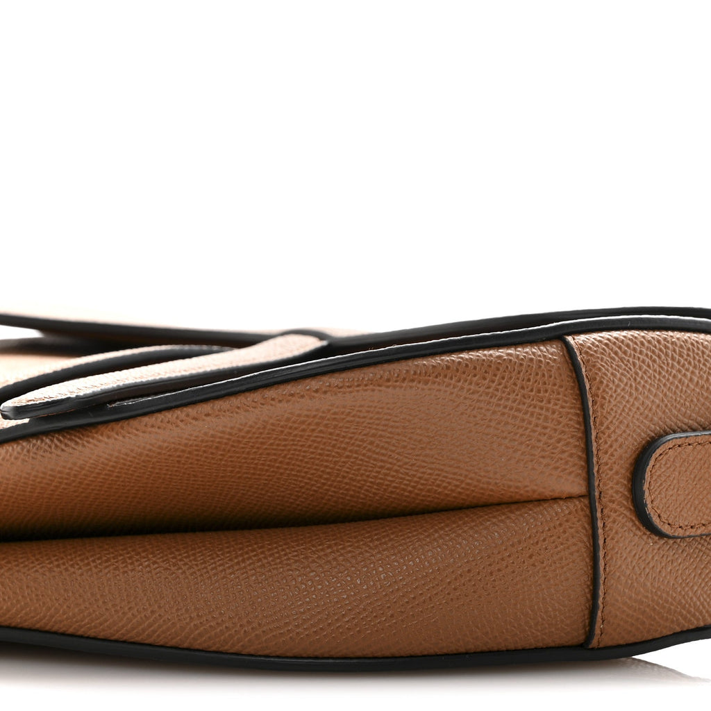 Grained Calfskin Saddle Bag Golden Saddle