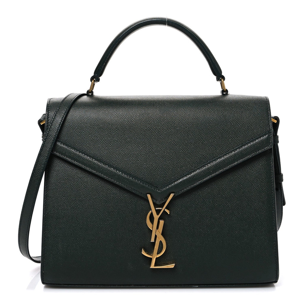 Grain de Poudre Medium Classic Monogram Cassandra Top Handle Dark Green
