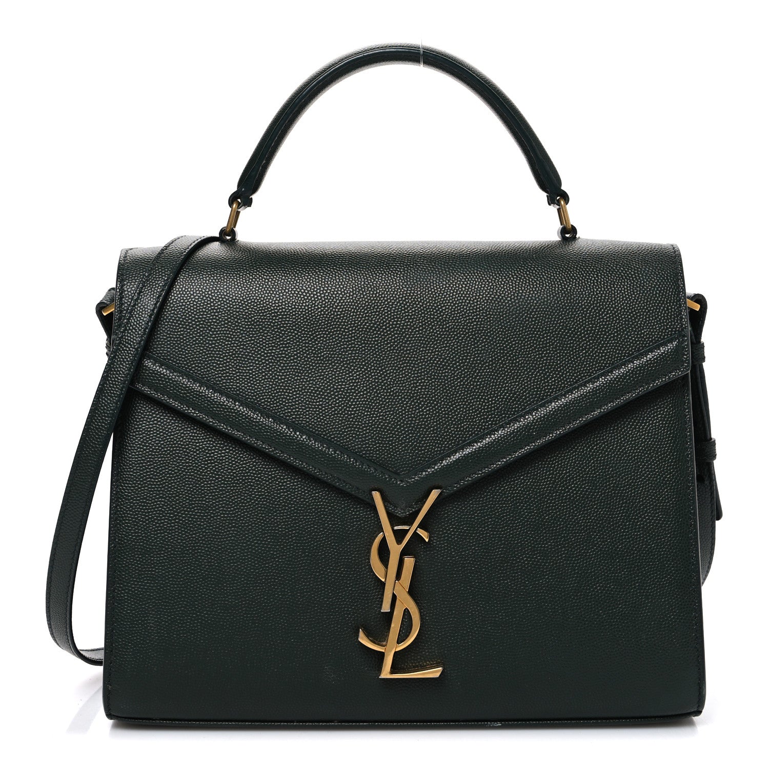 Grain de Poudre Medium Classic Monogram Cassandra Top Handle Dark Green
