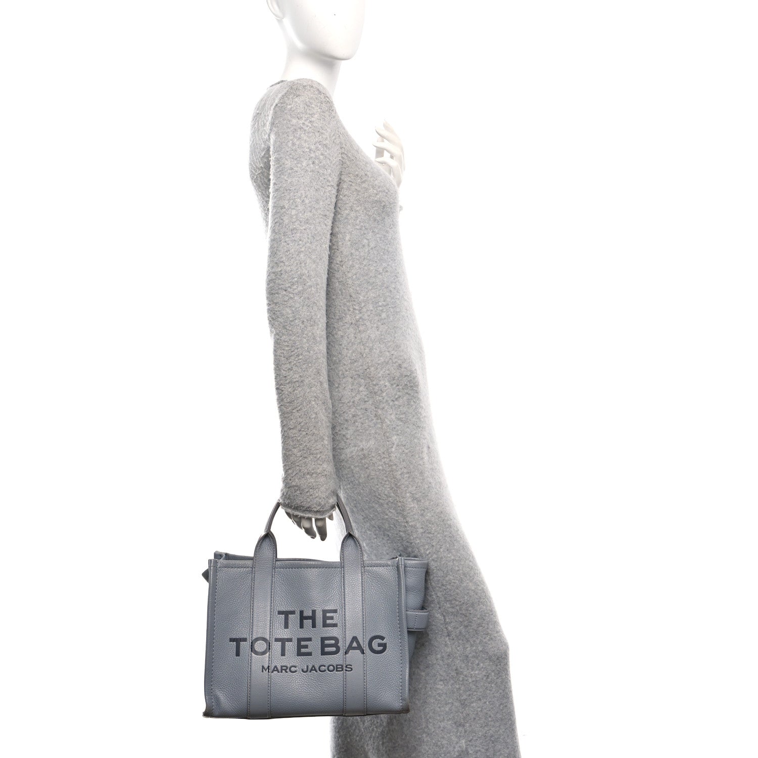 Grained Calfskin Medium The Tote Bag Grey