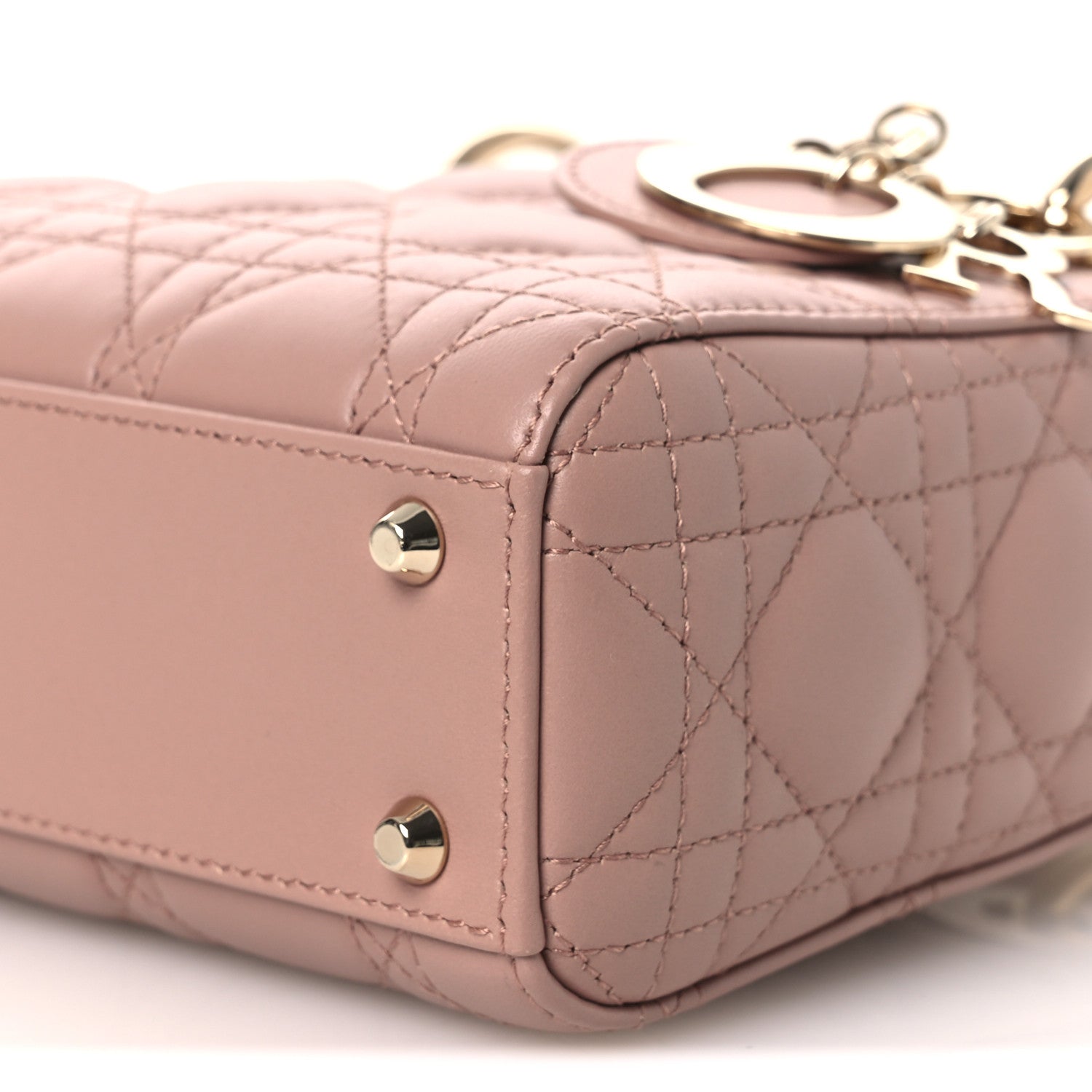 Lambskin Cannage Mini Lady Dior Blush