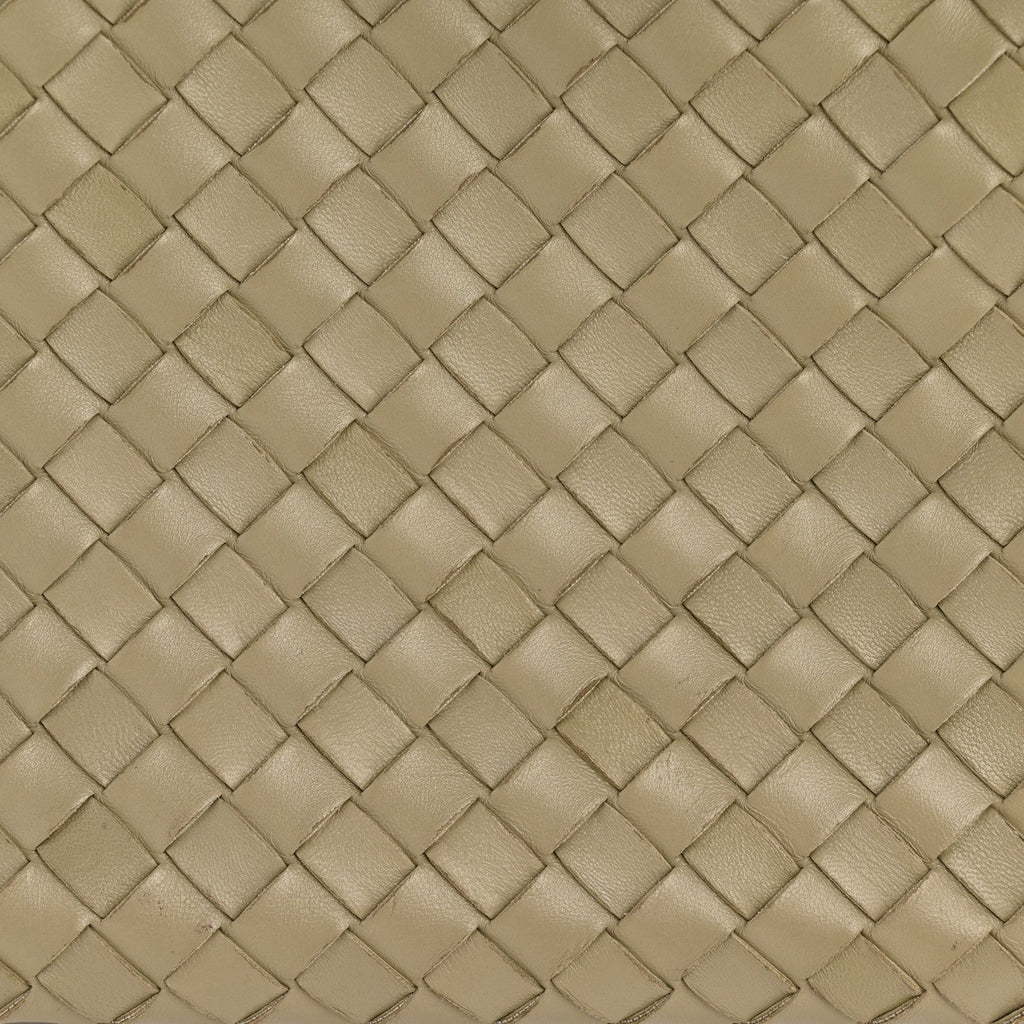 Nappa Intrecciato Medium Andiamo Shoulder Bag Travertine